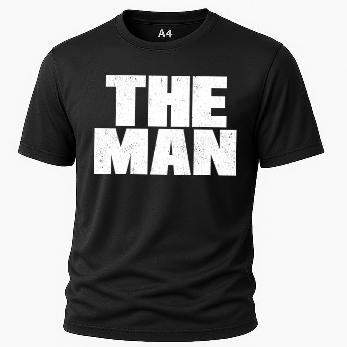 The Man Distressed Logo Cooling Performance Crew T-Shirt