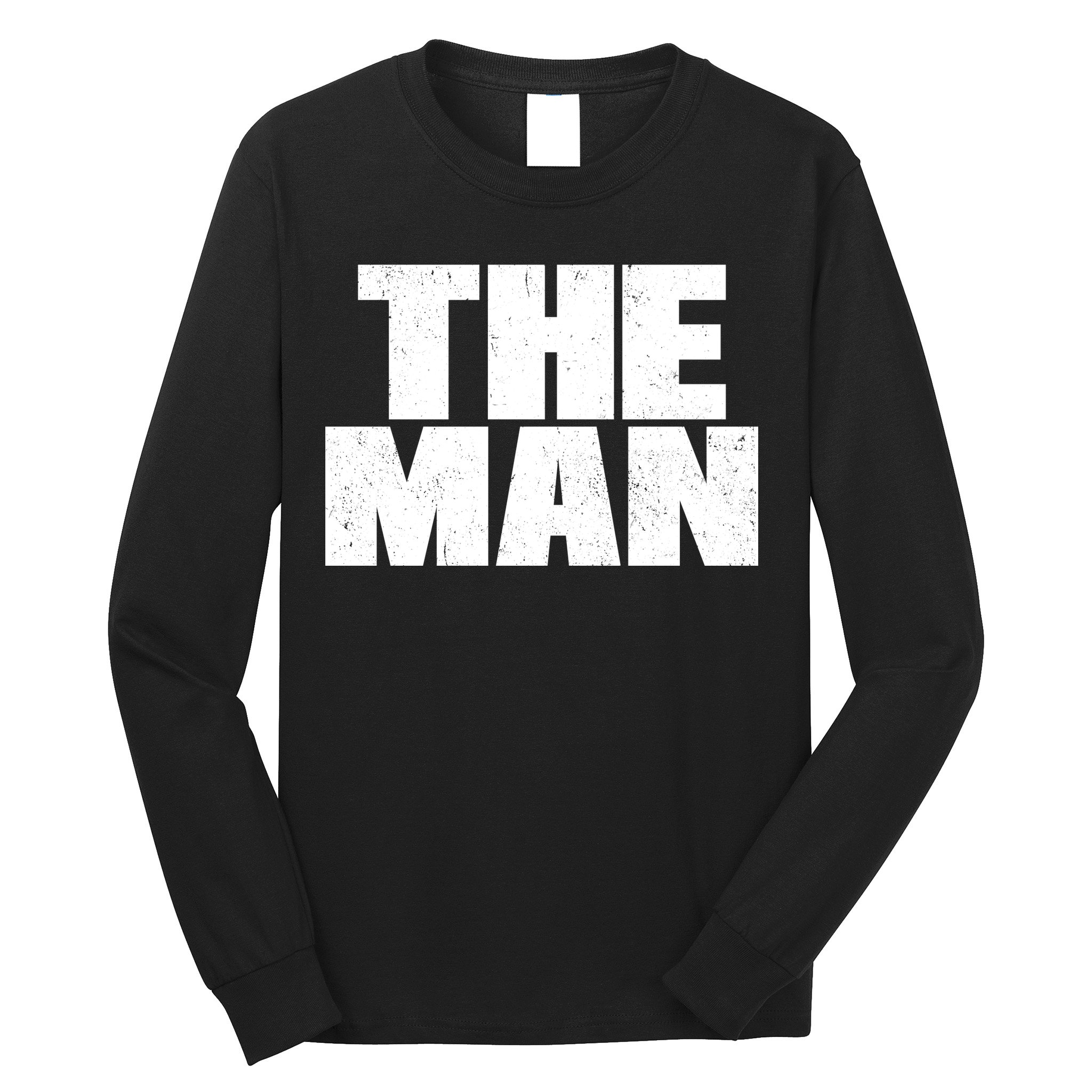 The Man Distressed Logo Long Sleeve Shirt