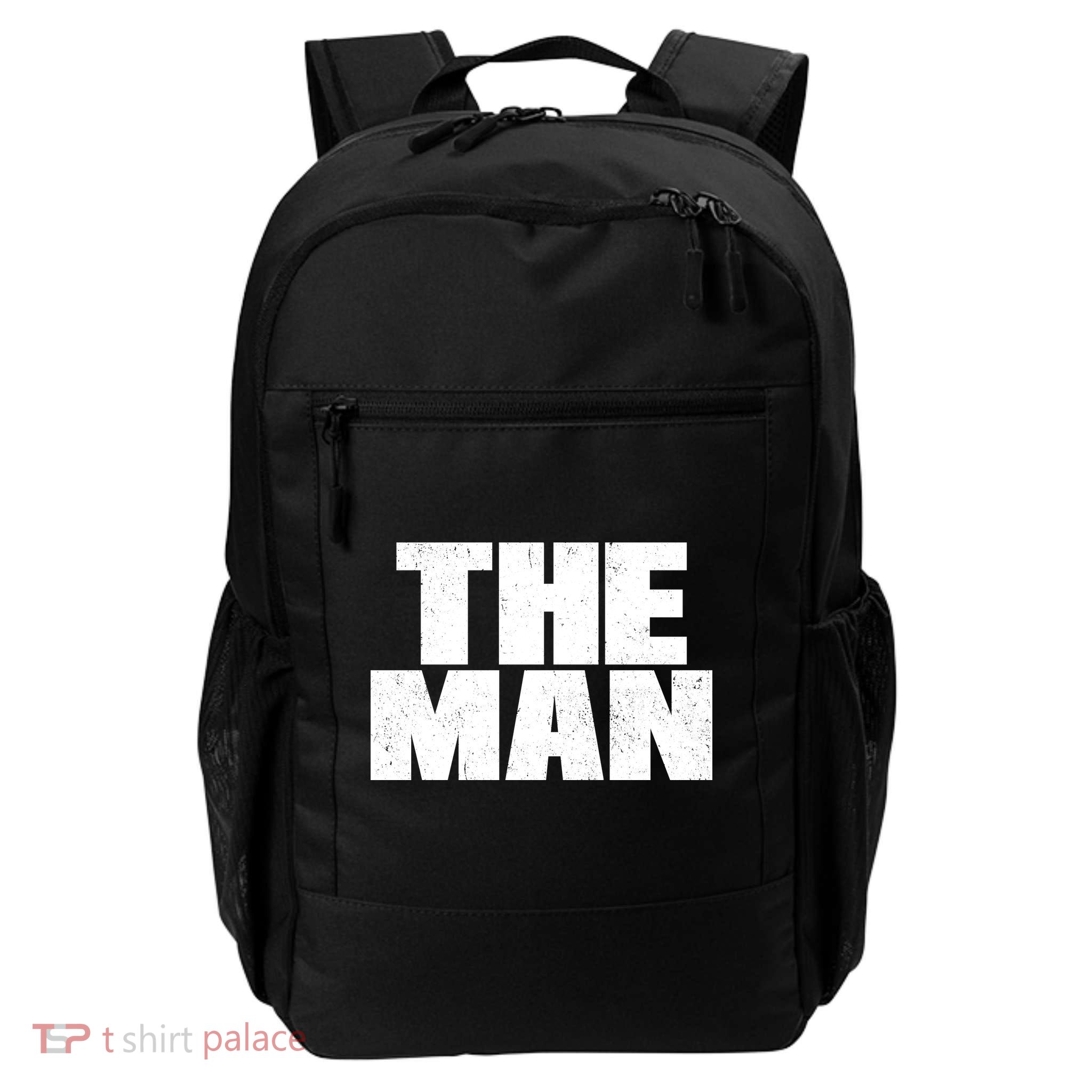 The Man Distressed Logo Daily Commute Backpack