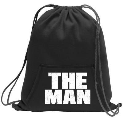 The Man Distressed Logo Sweatshirt Cinch Pack Bag