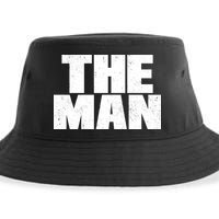 The Man Distressed Logo Sustainable Bucket Hat