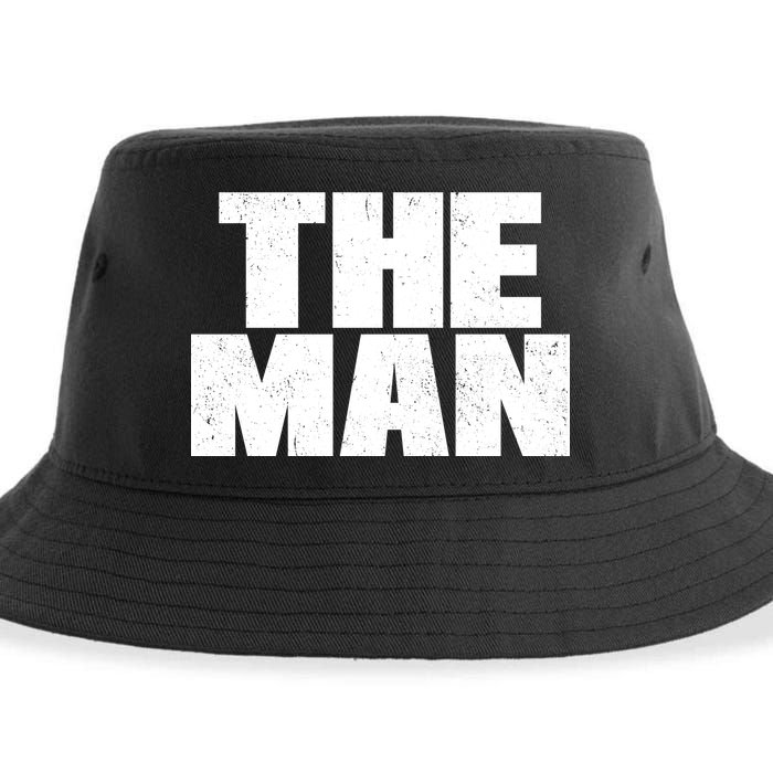 The Man Distressed Logo Sustainable Bucket Hat