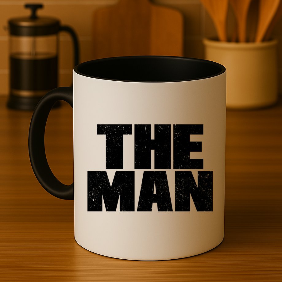 The Man Distressed Logo Mug