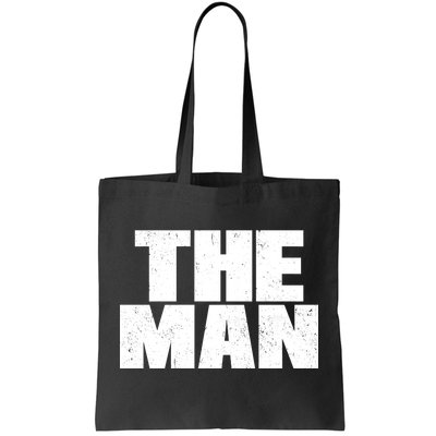 The Man Distressed Logo Tote Bag