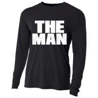 The Man Distressed Logo Cooling Performance Long Sleeve Crew