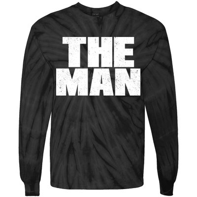 The Man Distressed Logo Tie-Dye Long Sleeve Shirt