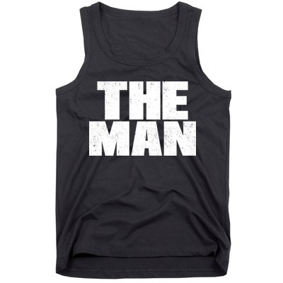 The Man Distressed Logo Tank Top