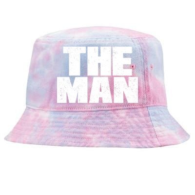 The Man Distressed Logo Tie-Dyed Bucket Hat