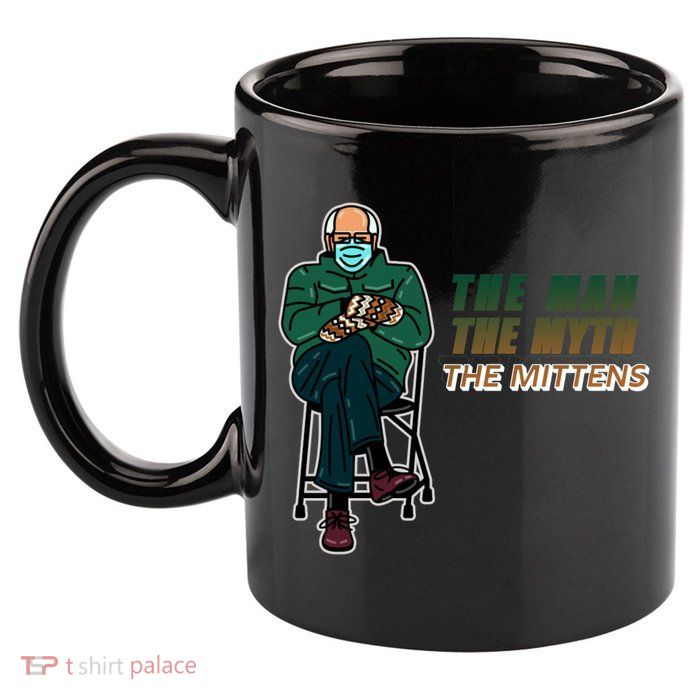 The Man Myth The Mittens Bernie Sanders 11oz C Handle Ceramic Mug