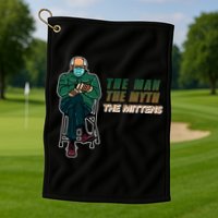 The Man Myth The Mittens Bernie Sanders Golf Towel
