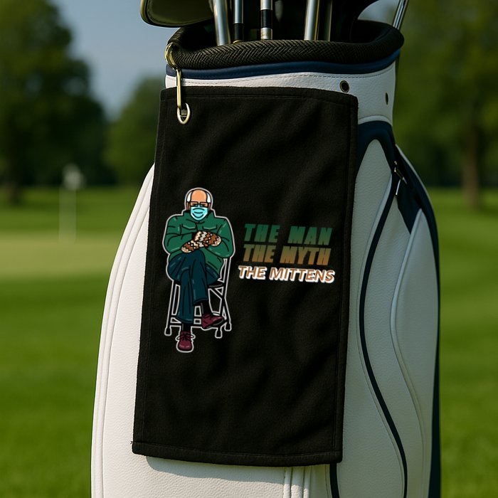 The Man Myth The Mittens Bernie Sanders Golf Towel