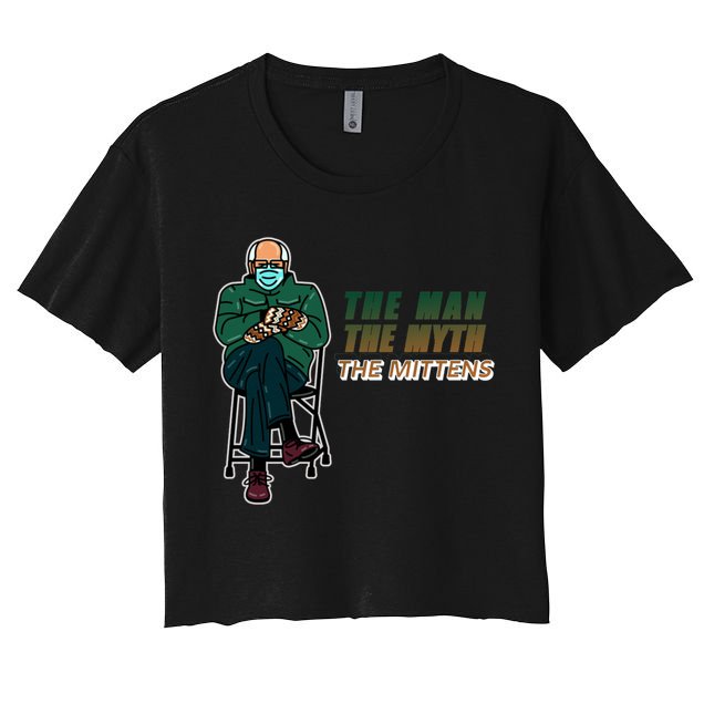 The Man Myth The Mittens Bernie Sanders Crop Top