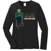 The Man Myth The Mittens Bernie Sanders Ladies Long Sleeve Shirt