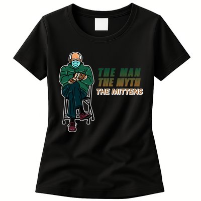 The Man Myth The Mittens Bernie Sanders Womens T-Shirt