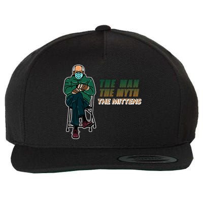 The Man Myth The Mittens Bernie Sanders Wool Snapback Cap