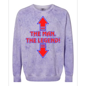 The Man The Legend Dirty Funny Colorblast Crewneck Sweatshirt