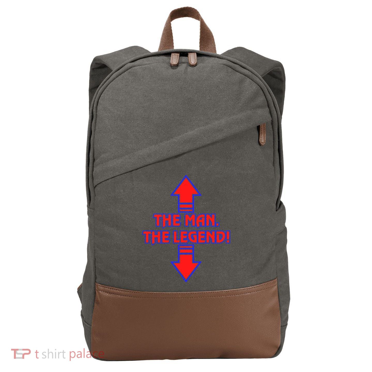 The Man The Legend Dirty Funny Cotton Canvas Backpack