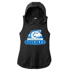 The Man The Myth The Fishing Legend Ladies PosiCharge Tri-Blend Wicking Draft Hoodie Tank