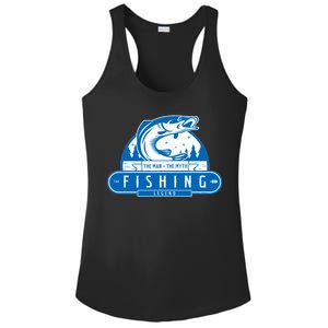 The Man The Myth The Fishing Legend Ladies PosiCharge Competitor Racerback Tank