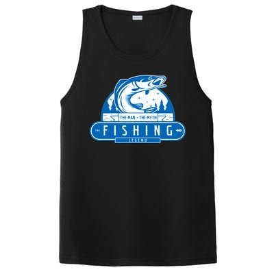 The Man The Myth The Fishing Legend PosiCharge Competitor Tank