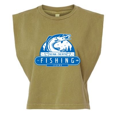 The Man The Myth The Fishing Legend Garment-Dyed Women's Muscle Tee