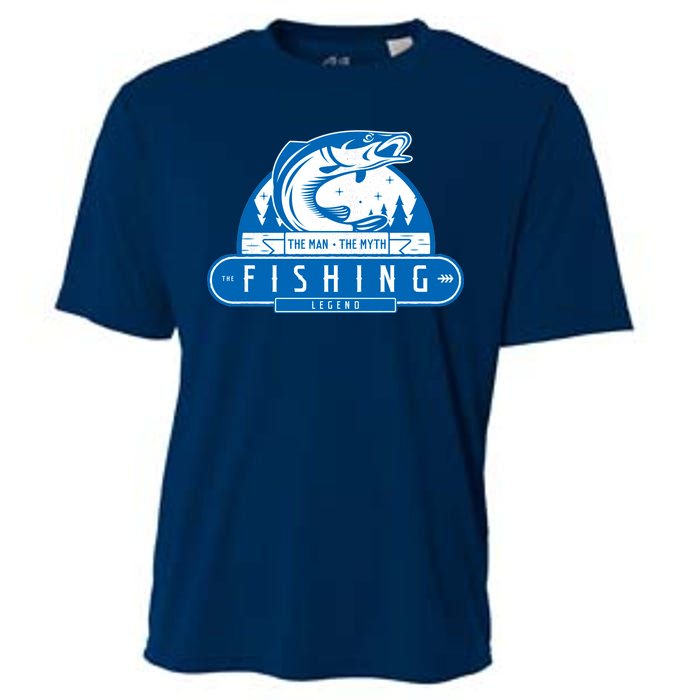 The Man The Myth The Fishing Legend Cooling Performance Crew T-Shirt