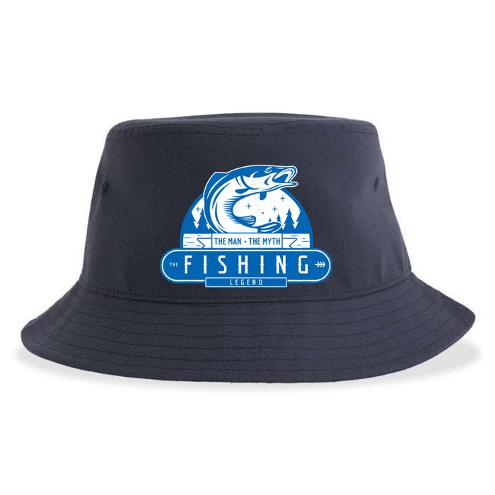 The Man The Myth The Fishing Legend Sustainable Bucket Hat