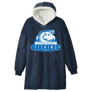 The Man The Myth The Fishing Legend Hooded Wearable Blanket