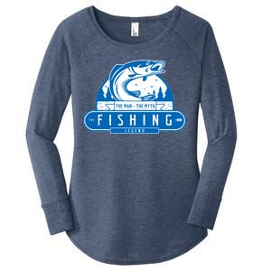 The Man The Myth The Fishing Legend Women's Perfect Tri Tunic Long Sleeve Shirt