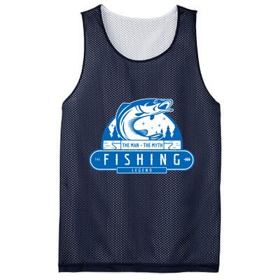 The Man The Myth The Fishing Legend Mesh Reversible Basketball Jersey Tank