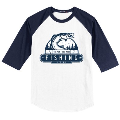 The Man The Myth The Fishing Legend Baseball Sleeve Shirt