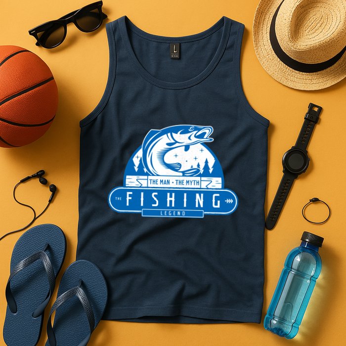 The Man The Myth The Fishing Legend Tank Top