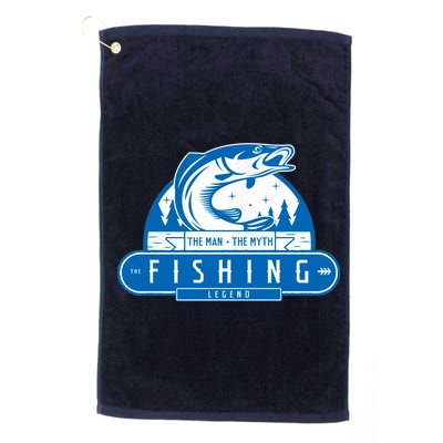 The Man The Myth The Fishing Legend Platinum Collection Golf Towel