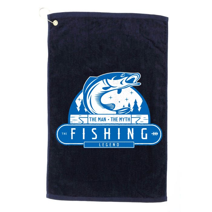The Man The Myth The Fishing Legend Golf Towel