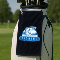 The Man The Myth The Fishing Legend Golf Towel