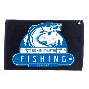 The Man The Myth The Fishing Legend Grommeted Golf Towel