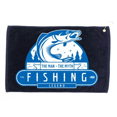 The Man The Myth The Fishing Legend Grommeted Golf Towel