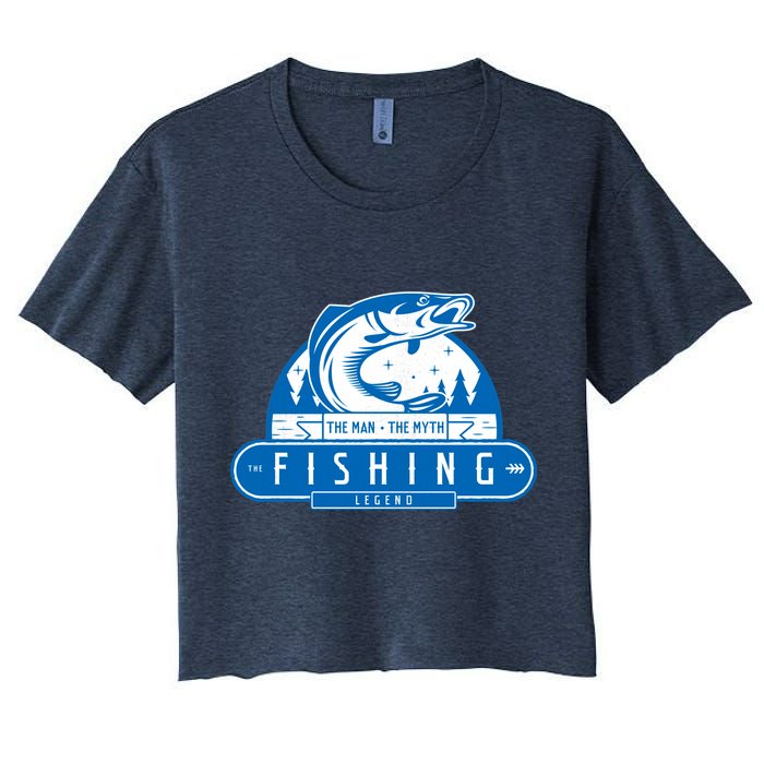 The Man The Myth The Fishing Legend Crop Top