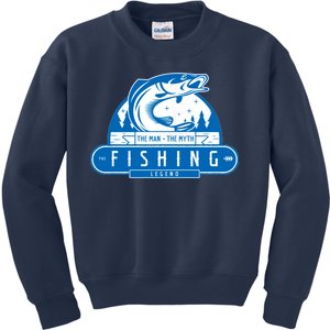 The Man The Myth The Fishing Legend Kids Sweatshirt