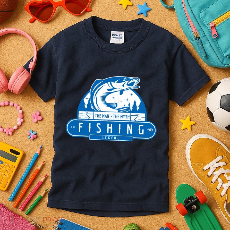 The Man The Myth The Fishing Legend Kids T-Shirt