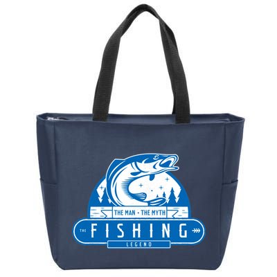 The Man The Myth The Fishing Legend Zip Tote Bag