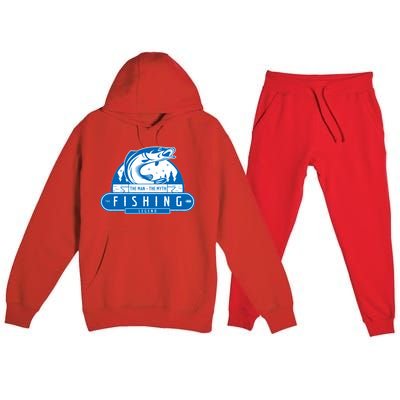 The Man The Myth The Fishing Legend Premium Hooded Sweatsuit Set