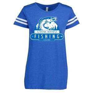 The Man The Myth The Fishing Legend Enza Ladies Jersey Football T-Shirt