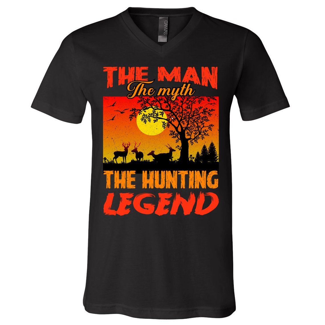 The Man The Myth The Hunting Legend V-Neck T-Shirt