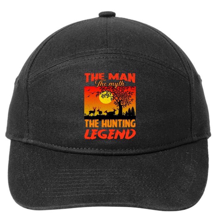 The Man The Myth The Hunting Legend 7-Panel Snapback Hat
