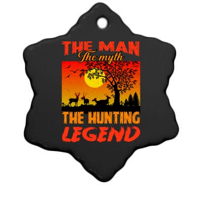 The Man The Myth The Hunting Legend Ceramic Star Ornament