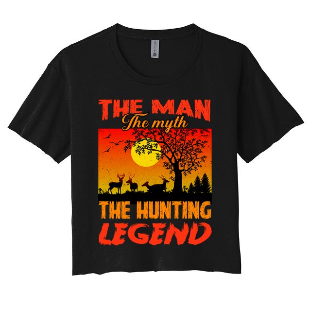 The Man The Myth The Hunting Legend Crop Top