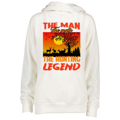 The Man The Myth The Hunting Legend Womens Funnel Neck Pullover Hood