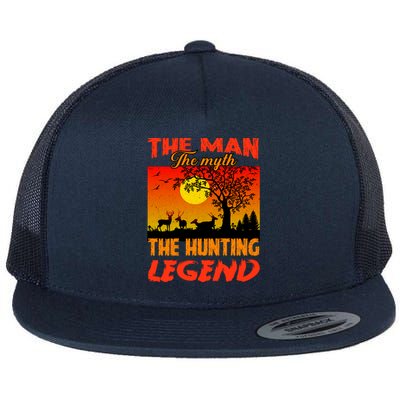 The Man The Myth The Hunting Legend Flat Bill Trucker Hat