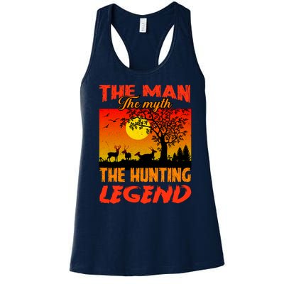 The Man The Myth The Hunting Legend Women's Racerback Tank